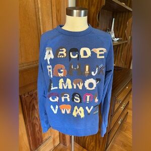 Harry Potter Alphabet Blue Fleece Sweatshirt